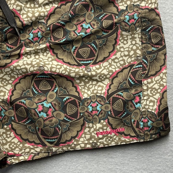 Patagonia Other - Patagonia Womens 10 Board Shorts Mandala Geometric Print Brown Pink Swim Trunks
